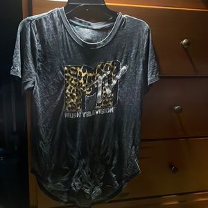 Vintage MTV Ladies Lg Gray tee shirt